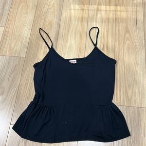 Black V neck flowy tank top